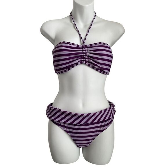 Kirra Purple Striped Bikini Bottom - Picture 6 of 10